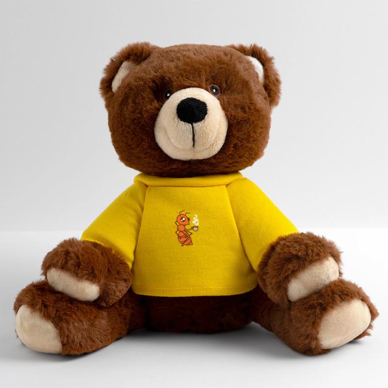 Ant drinking coffee industrious insects MiniFeet® RecycelBär® Teddy Bear Brown