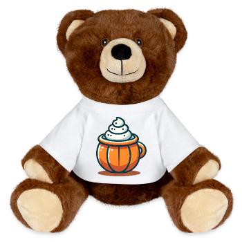 Kürbistasse - MiniFeet® RecycelBär® Braun - Sonnengelb - Vorne