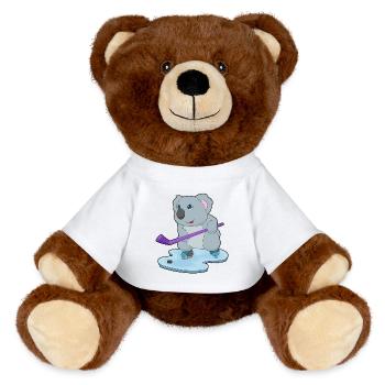 Koala Eishockey Eishockeyschläger - MiniFeet® RecycelBär® Braun - Sonnengelb - Vorne