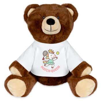 Match Queen Unicorn Tennis Chemise Filles - Nounours RecycelBär® marron - jaune soleil - Devant