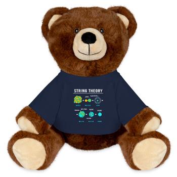 Physique quantique Physique quantique Saut quantique - Nounours RecycelBär® marron - bleu marine - Devant