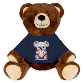 Kuschelkoala mit Herz - MiniFeet® RecycelBär® Braun - French Navy - Vorne