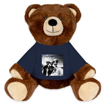 Fresh Shark Crew Graffiti - MiniFeet® RecycelBär® Teddy Bear Brown - french navy - Front
