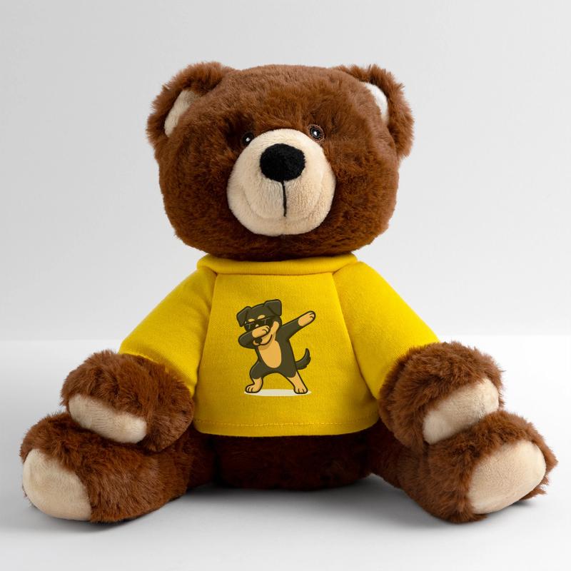 hund comic dabbing MiniFeet® RecycelBär® Braun