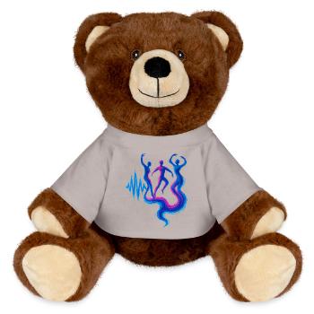 Soundwave Energy Flow Dance Design - Nounours RecycelBär® marron - jaune soleil - Devant
