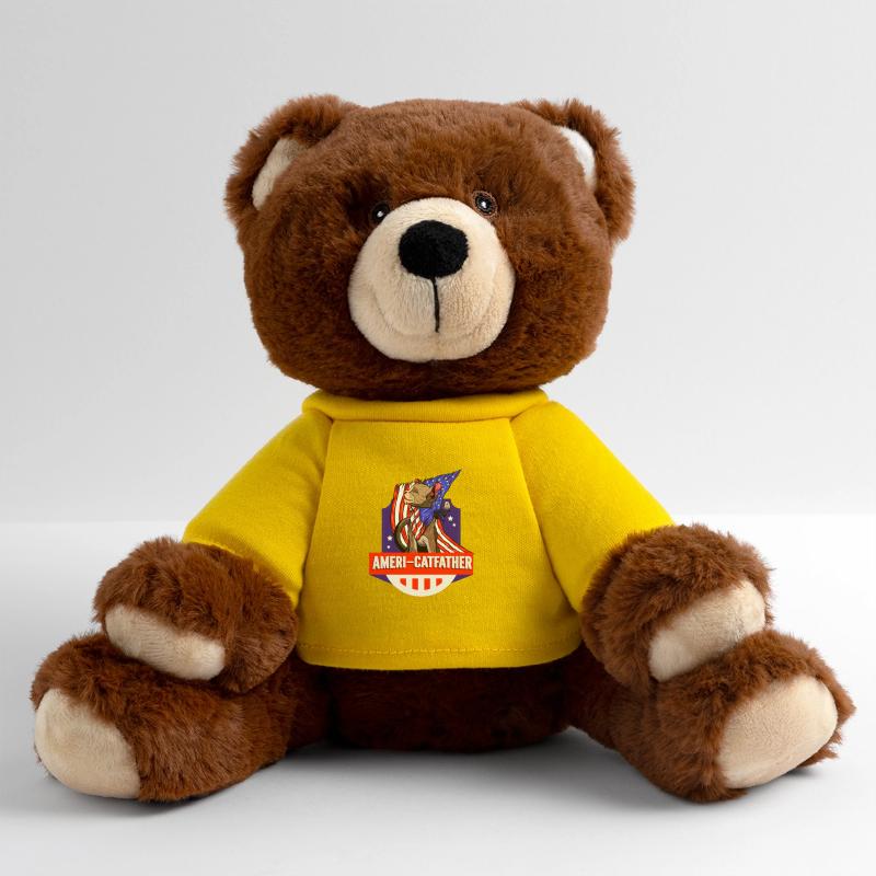 Ameri-catfather July 4 Independence Day MiniFeet® RecycelBär® Teddy Bear Brown