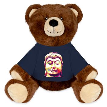 Bouddha - Nounours RecycelBär® marron - bleu marine - Devant