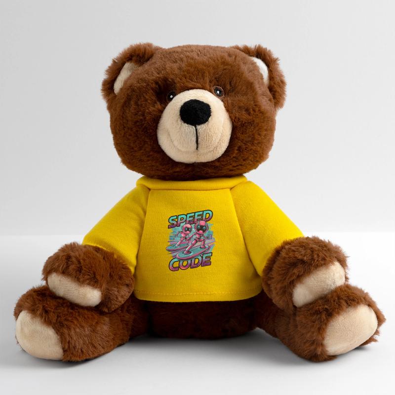 Code de vitesse Cyberpunk Robot Surf Tech Art Nounours RecycelBär® marron