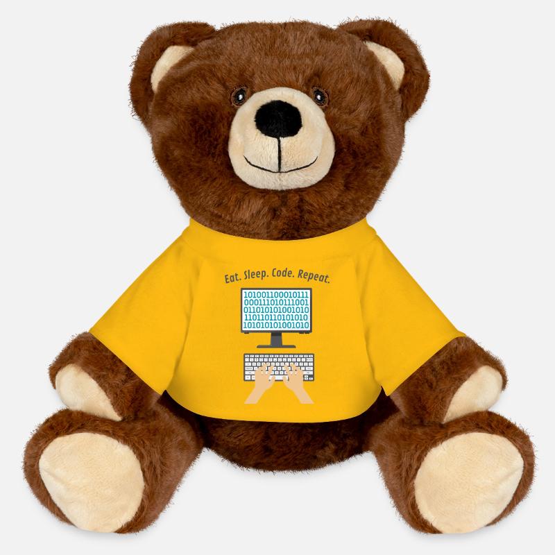Programmer Products - MiniFeet® RecycelBär® Teddy Bear Brown - sun yellow