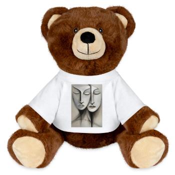Gesichter, faces - MiniFeet® RecycelBär® Braun - Sonnengelb - Vorne