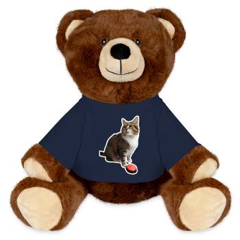 Missty je t'aime sans écriture - Nounours RecycelBär® marron - bleu marine - Devant
