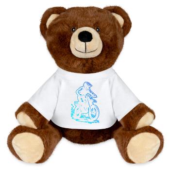 Direct Motocross Statement - MiniFeet® RecycelBär® Teddy Bear Brown - sun yellow - Front