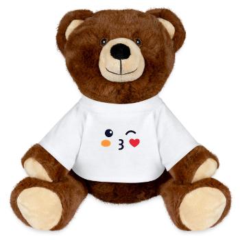 Émoticône Baiser Costume Carnaval Groupe Costume - Nounours RecycelBär® marron - jaune soleil - Devant