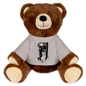 Squelette à Retro Arcade Heartbreak - Nounours RecycelBär® marron - jaune soleil - Devant