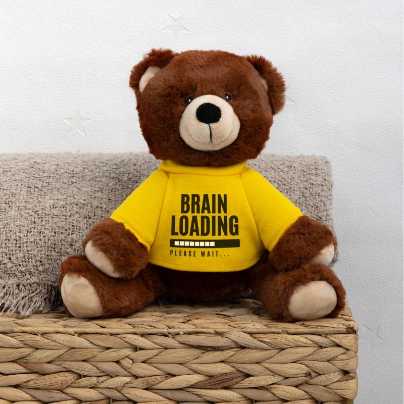 Brain Loading Please Wait MiniFeet® RecycelBär® Teddy Bear Brown