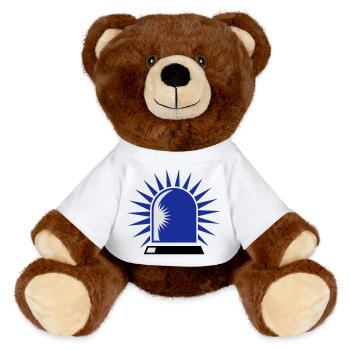 Blaulicht - MiniFeet® RecycelBär® Braun - Sonnengelb - Vorne