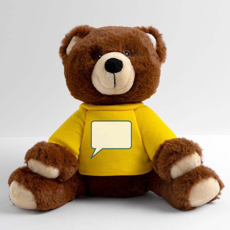 Personalize your own speech bubble comic MiniFeet® RecycelBär® Teddy Bear Brown