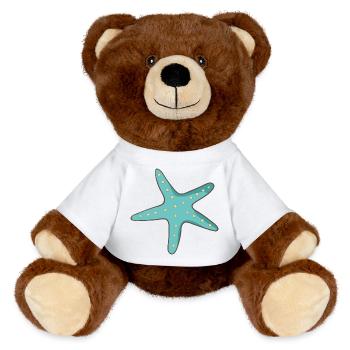 Seestern - MiniFeet® RecycelBär® Braun - Sonnengelb - Vorne