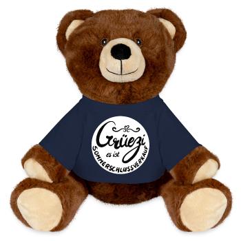 Sommerschlussverkauf - MiniFeet® RecycelBär® Braun - French Navy - Vorne