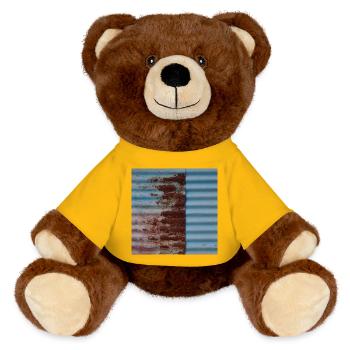 Türkis Rost - MiniFeet® RecycelBär® Braun - Sonnengelb - Vorne