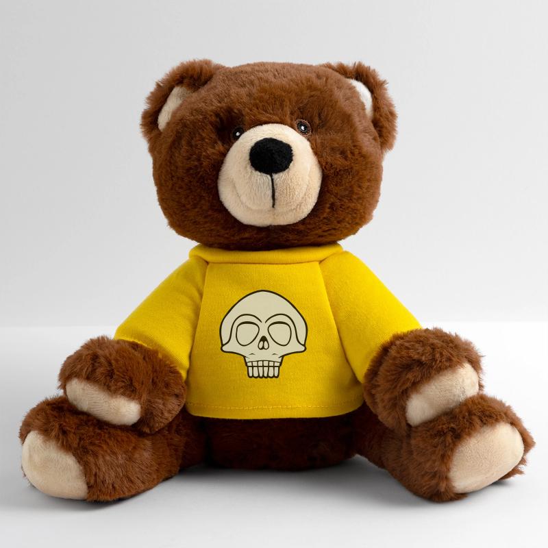 Conception de crâne gris Nounours RecycelBär® marron