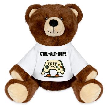 CTRL ALT NOPE Controller-Meme - MiniFeet® RecycelBär® Braun - Sonnengelb - Vorne