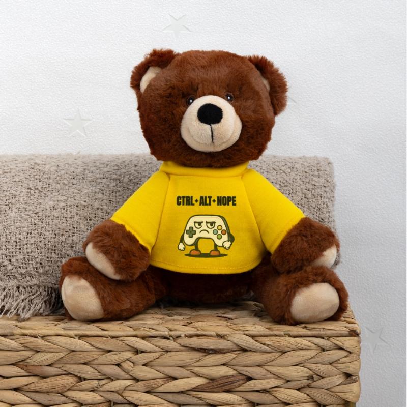 CTRL ALT NOPE Controller Meme MiniFeet® RecycelBär® Teddy Bear Brown