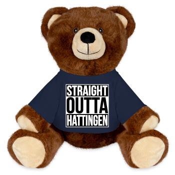 Straight Outta Hattingen - MiniFeet® RecycelBär® Braun - French Navy - Vorne