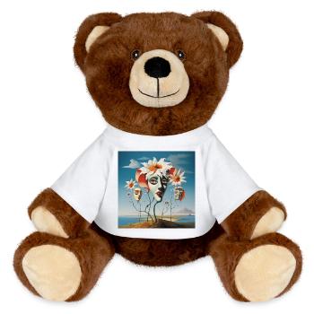 Blütenmasken Traum - MiniFeet® RecycelBär® Braun - Sonnengelb - Vorne