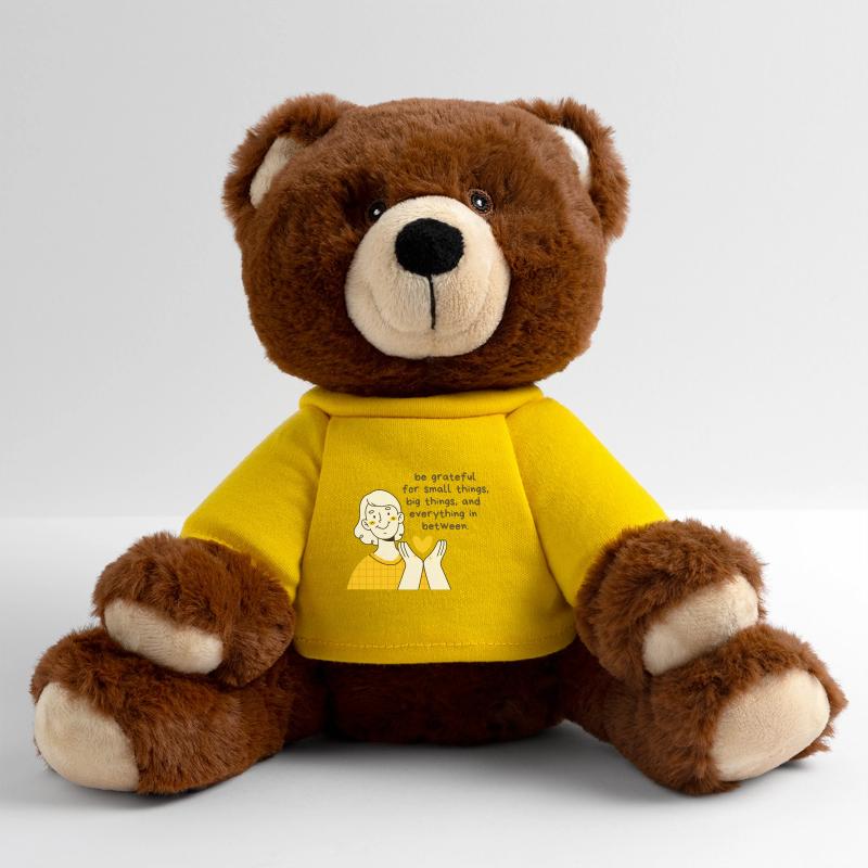 Be Grateful for Small Things, Big Things MiniFeet® RecycelBär® Braun