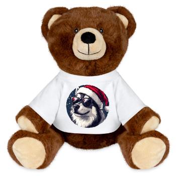 Lunettes de soleil Siberian Husky Santa - Nounours RecycelBär® marron - jaune soleil - Devant