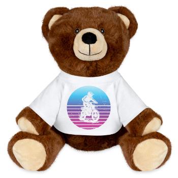 Direct Motocross Statement - MiniFeet® RecycelBär® Teddy Bear Brown - sun yellow - Front