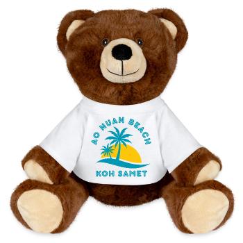 Coucher de soleil de Koh Samet Palm Beach - Nounours RecycelBär® marron - jaune soleil - Devant