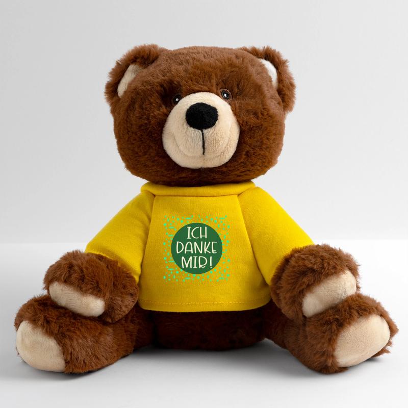 Ich danke mir Sprüche MiniFeet® RecycelBär® Braun