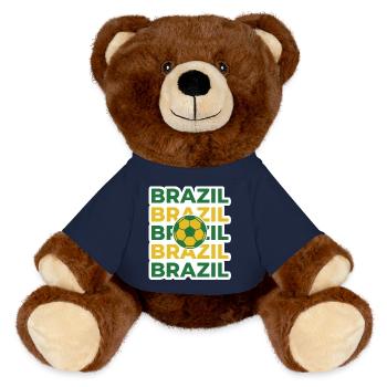 Brazil - MiniFeet® RecycelBär® Teddy Bear Brown - french navy - Front