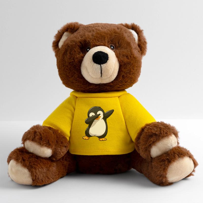Dab Penguin Comic MiniFeet® RecycelBär® Teddy Bear Brown