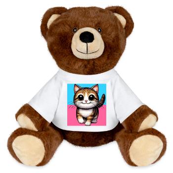 chat - Nounours RecycelBär® marron - jaune soleil - Devant