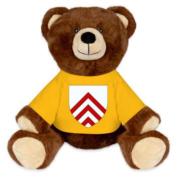 Wappen von Perche - MiniFeet® RecycelBär® Braun - Sonnengelb - Vorne