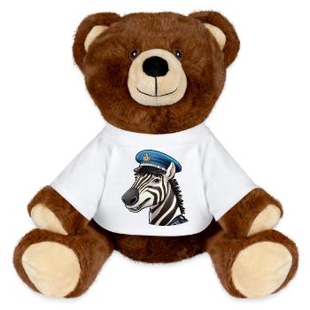 Zebra Policewoman - MiniFeet® RecycelBär® Teddy Bear Brown - sun yellow - Front