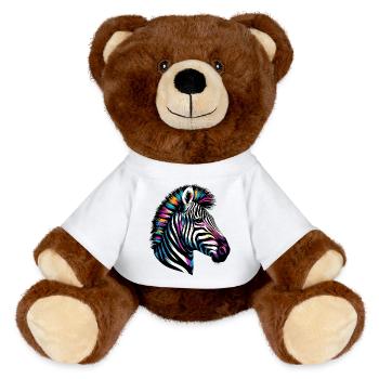 Zèbre - Nounours RecycelBär® marron - jaune soleil - Devant