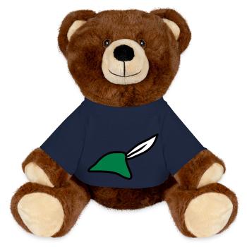 Robin Hood Hat - MiniFeet® RecycelBär® Teddy Bear Brown - french navy - Front