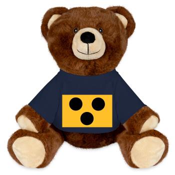 Blind - Blindenzeichen - MiniFeet® RecycelBär® Braun - French Navy - Vorne