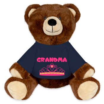GRANDMA - MiniFeet® RecycelBär® Teddy Bear Brown - french navy - Front