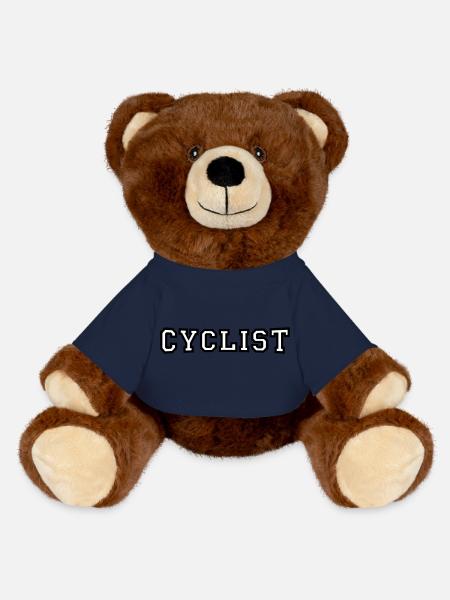 Cyclist - MiniFeet® RecycelBär® Teddy Bear Brown - french navy