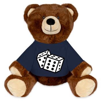 cube - MiniFeet® RecycelBär® Teddy Bear Brown - french navy - Front