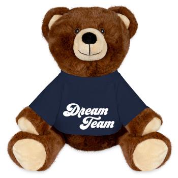 Dream Team - MiniFeet® RecycelBär® Teddy Bear Brown - french navy - Front