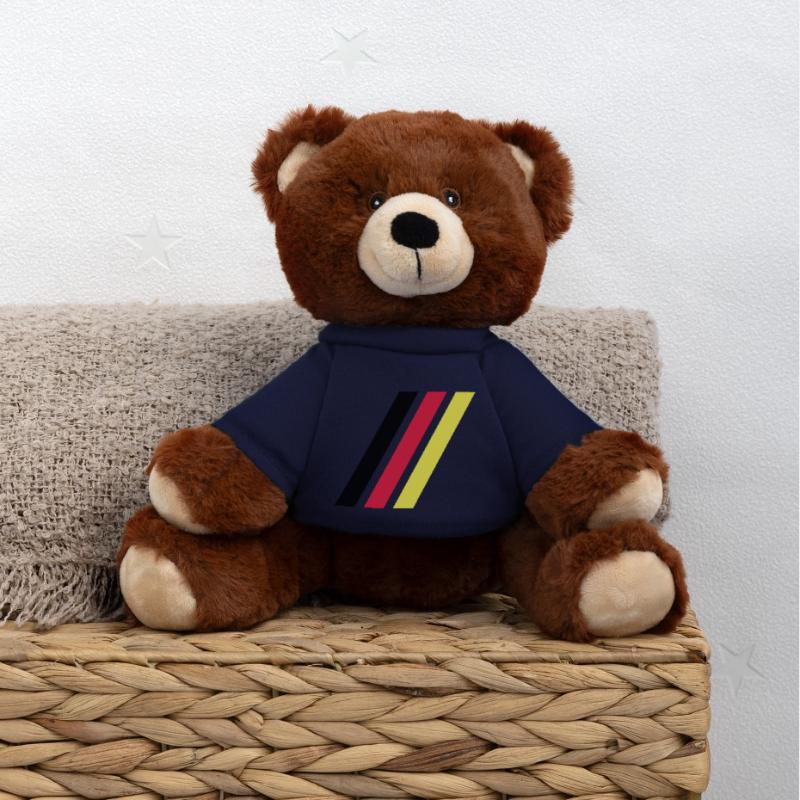 german stripe flag MiniFeet® RecycelBär® Teddy Bear Brown