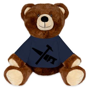 Saw hammer - MiniFeet® RecycelBär® Teddy Bear Brown - french navy - Front