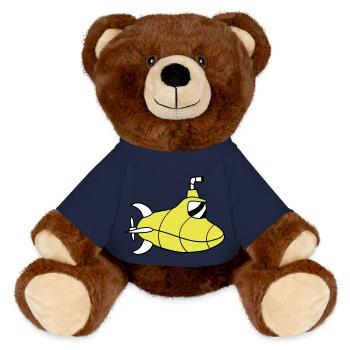 sous-marin Plongée sous-marine Plongée Capitaine de sous-marin - Nounours RecycelBär® marron - bleu marine - Devant