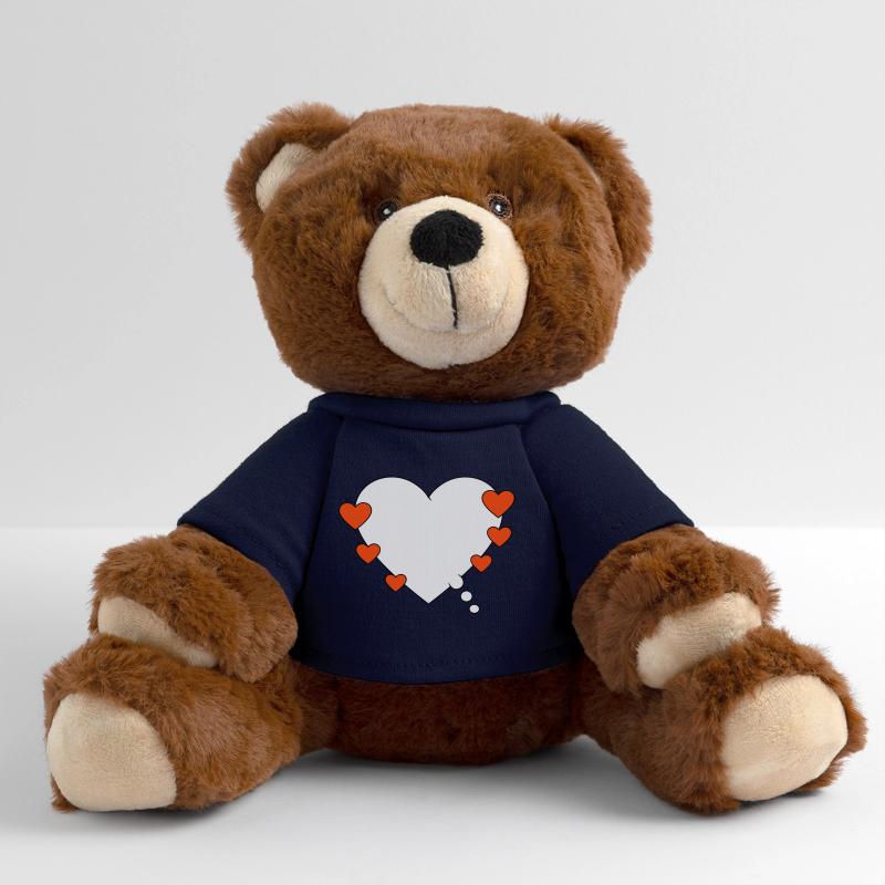 Bulle de pensée avec cœur Nounours RecycelBär® marron